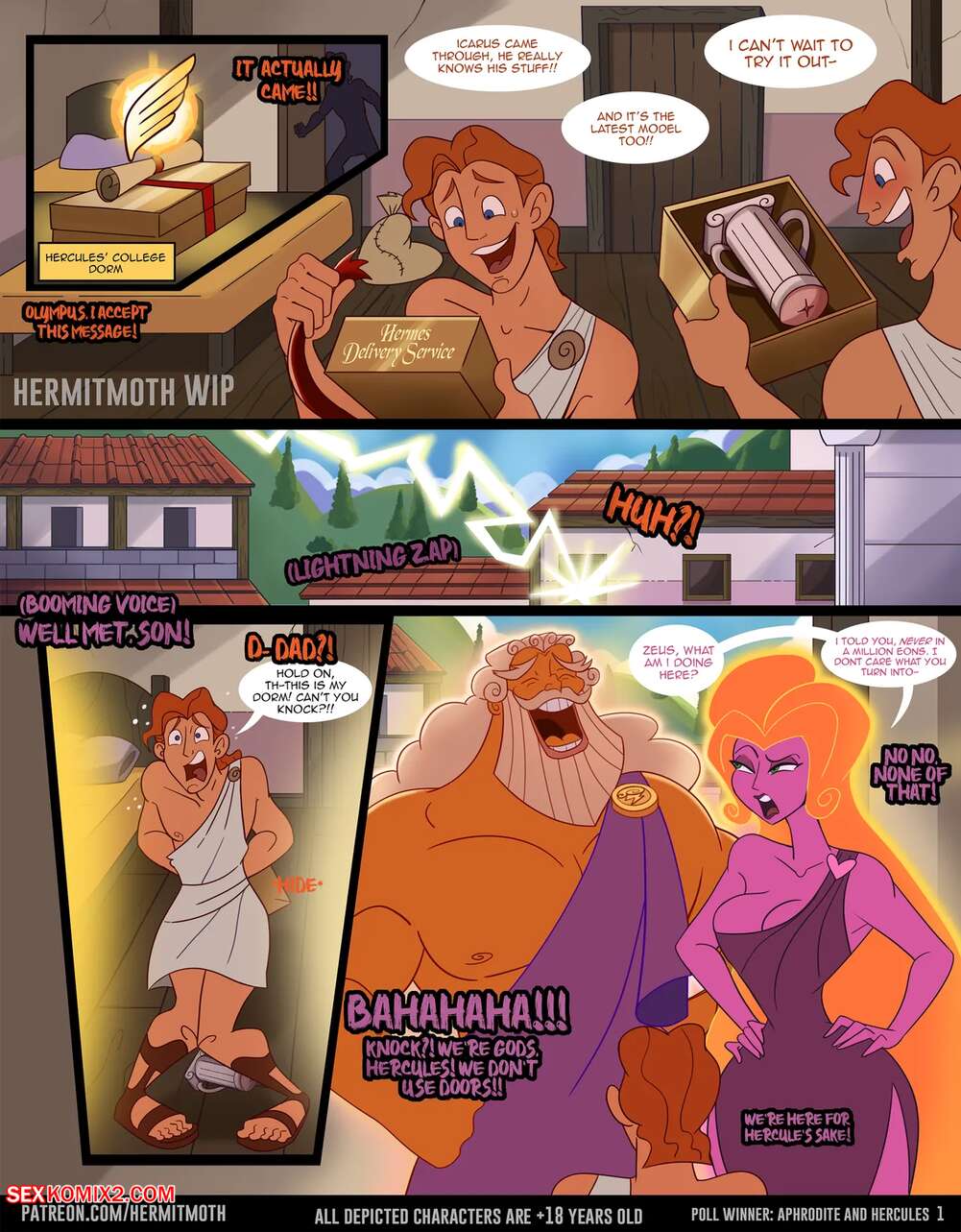 Porn comics Aphrodites Lesson. Hercules. HermitMoth