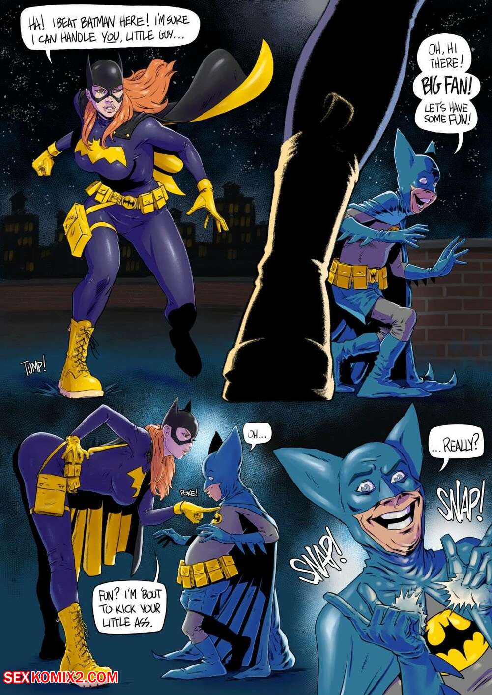 Porn comics Bat Girl vs Bat Mite. Batman. FenrisComix