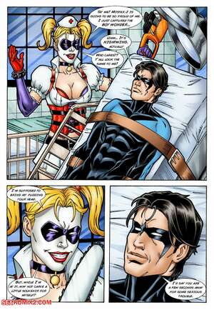 Porn comics Batman and Nightwing discipline Harley. Chapter 1. Leandro Comics.