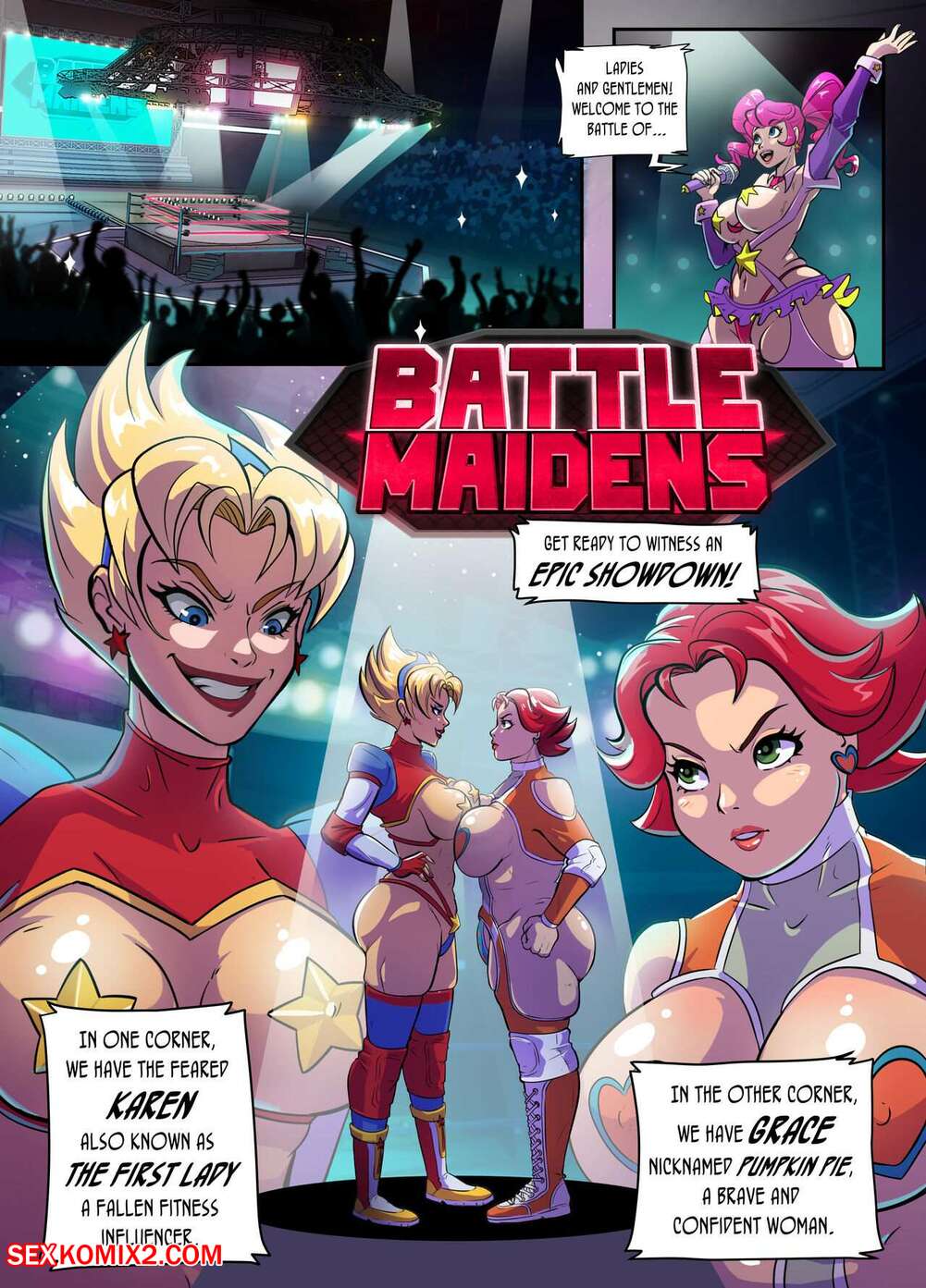 Porn comics Battle Maidens Karen vs Grace. Crisisbeat