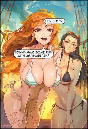 Porn comics Boa Hancock, Monkey D. Luffy, Nami And Nico Robin. AKSN