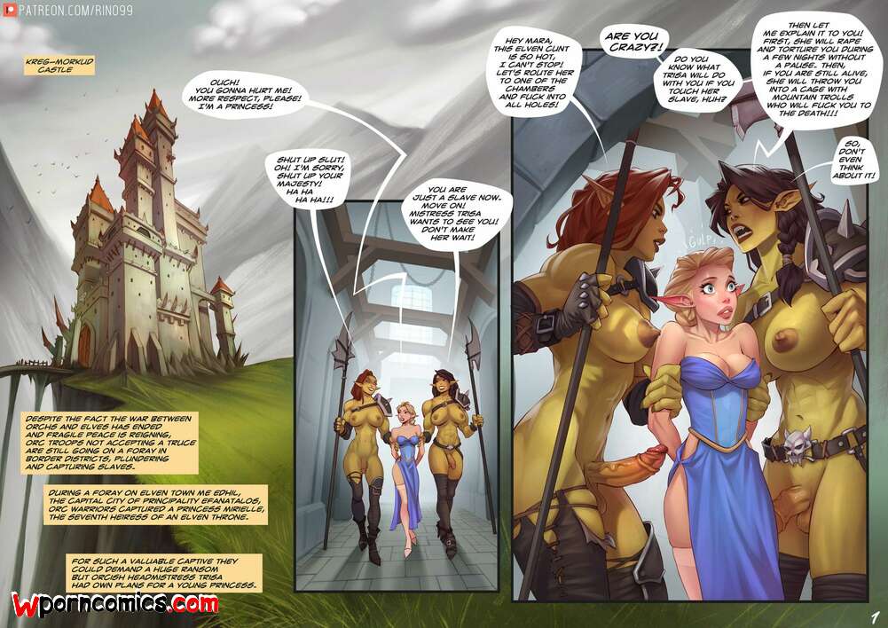 Porn comics Captive Of The Orcs. Female. Chapter 1. Rino99.