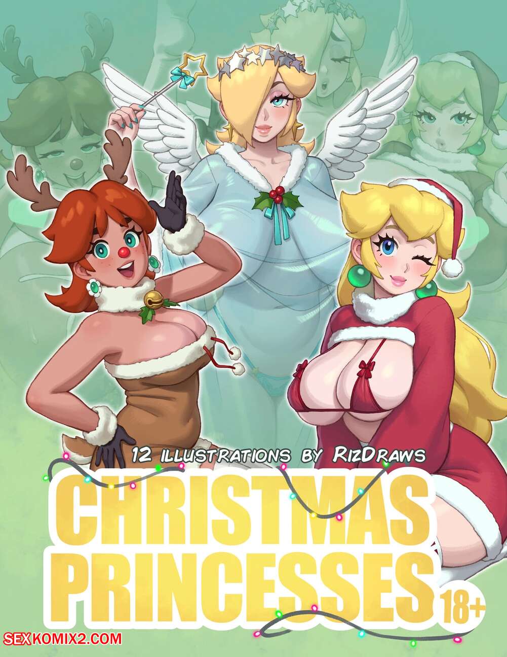 Porn comics Christmas Princess Set. Super Mario Brothers. Rizdraws