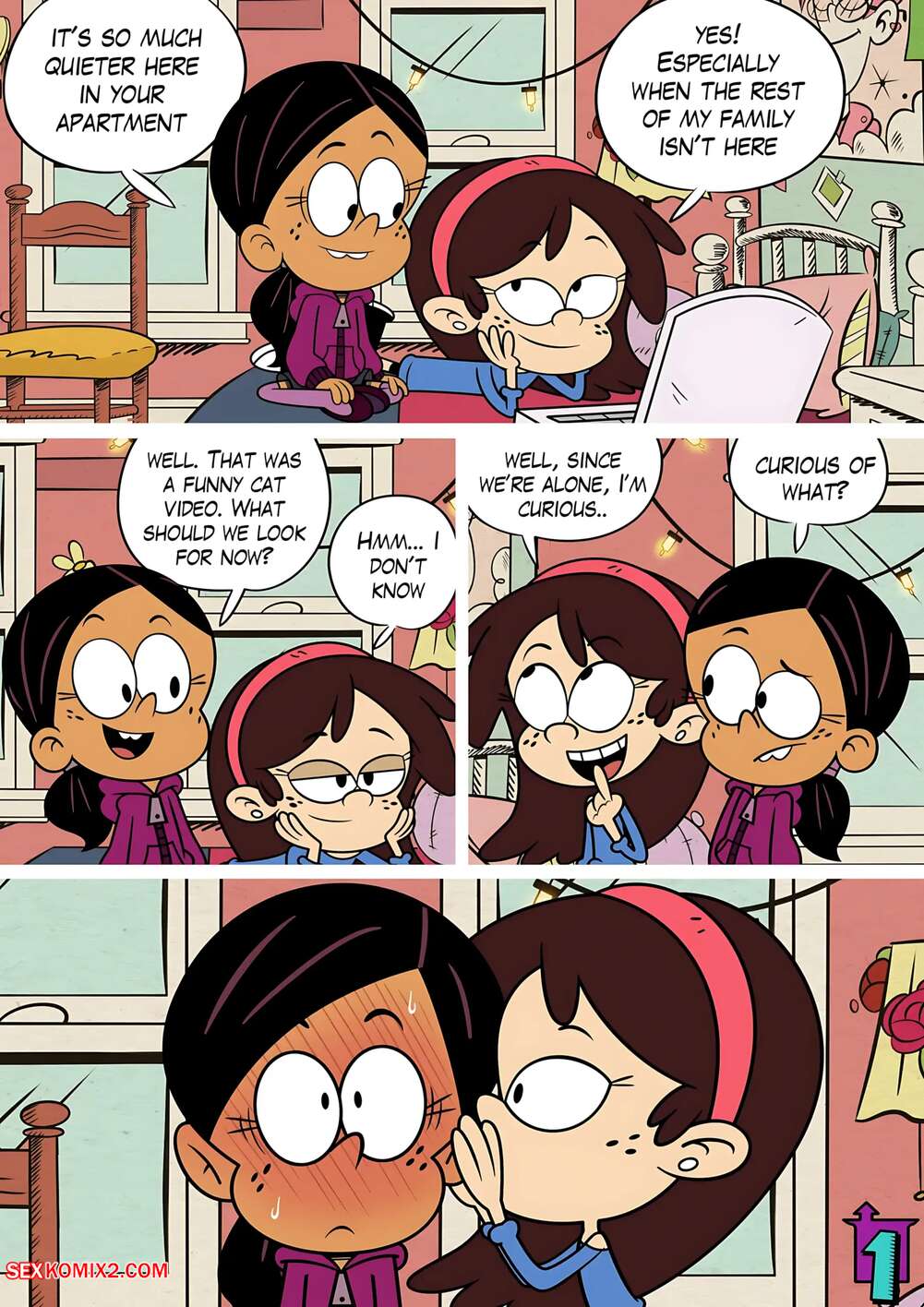 Porn comics Curiosity. The Loud House. Lester.