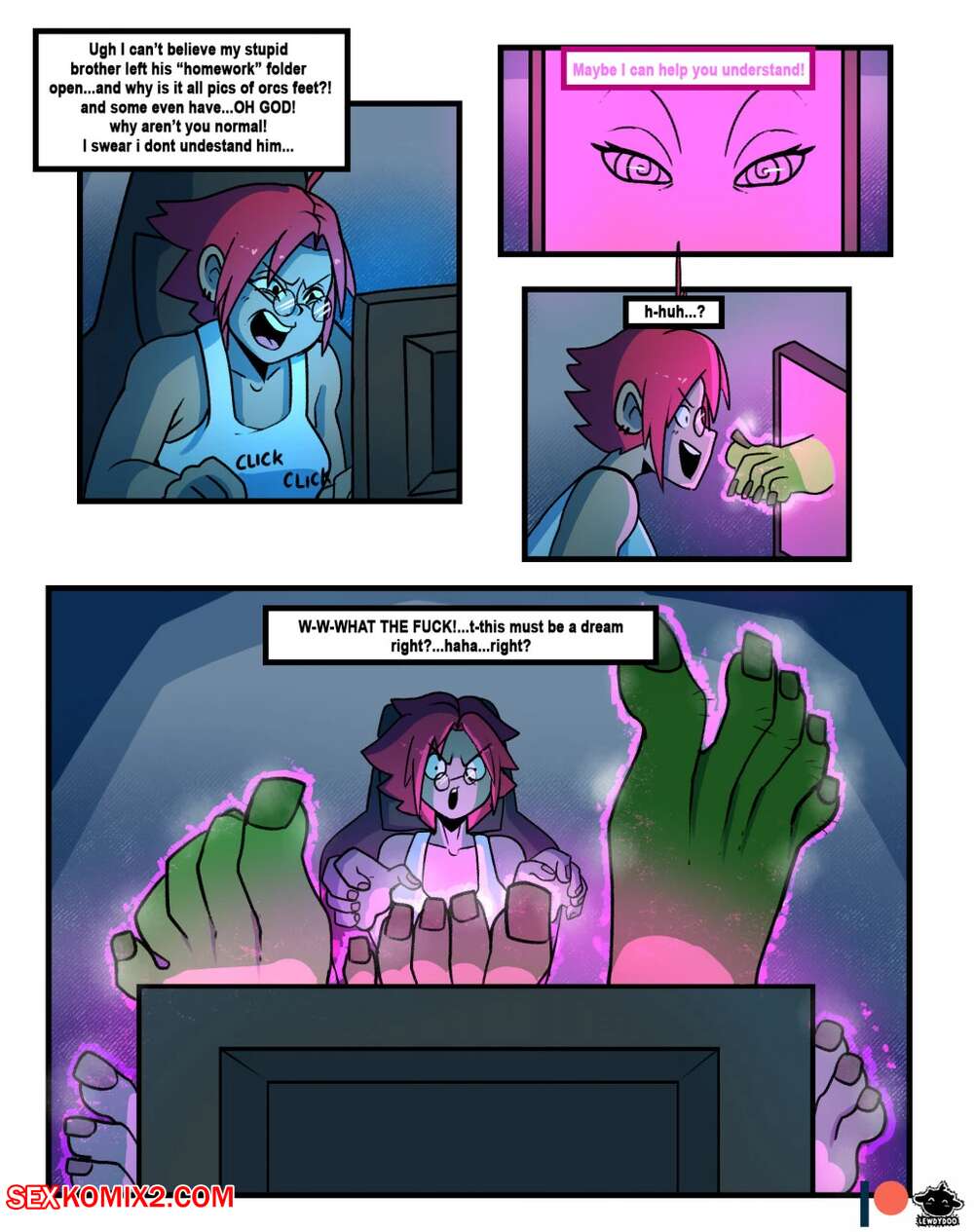 Porn comics Cyber Orcked. Lewdydoo