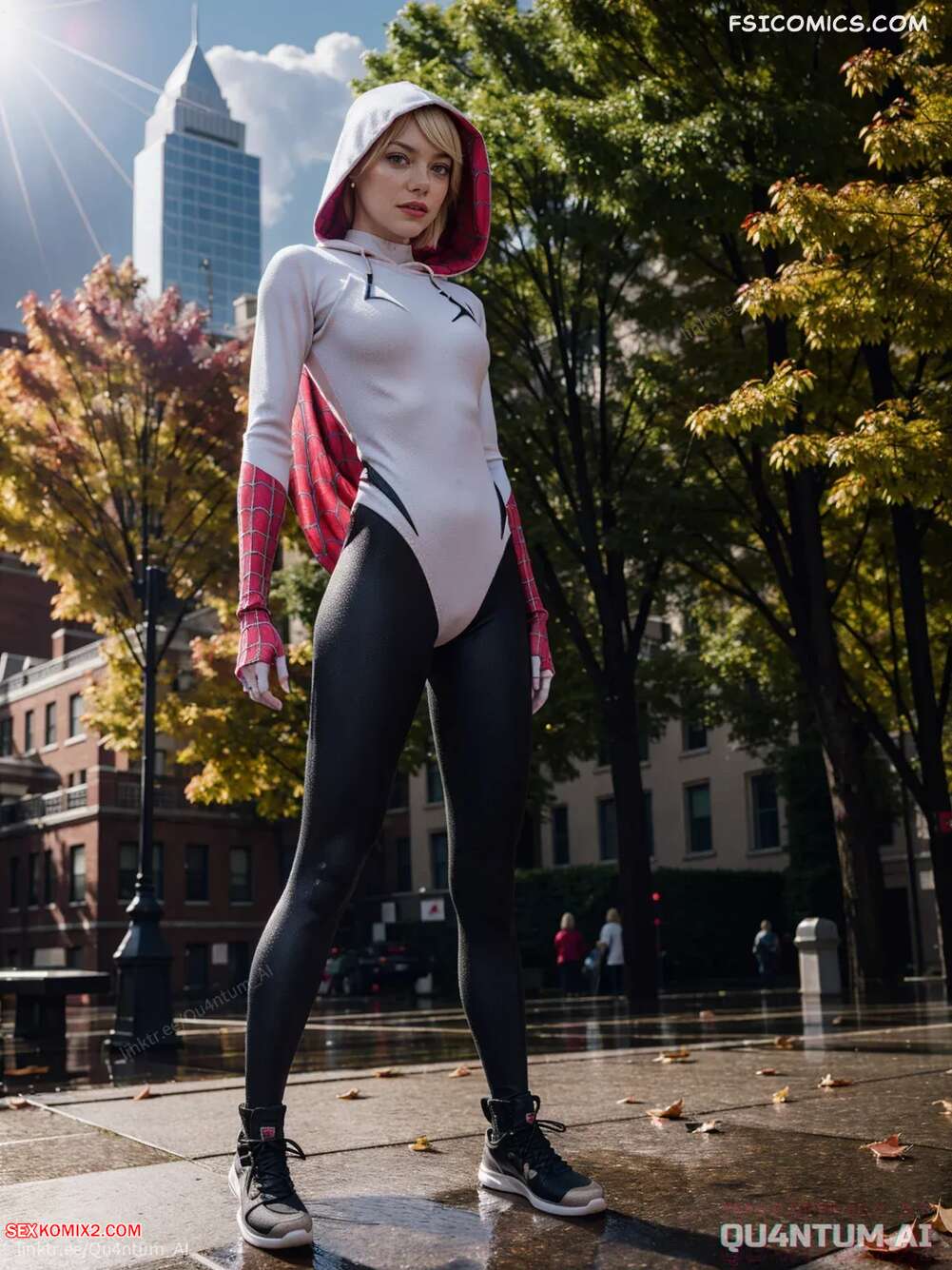 Porn comics Emma Stone. Gwen Stacy. QuantumAI