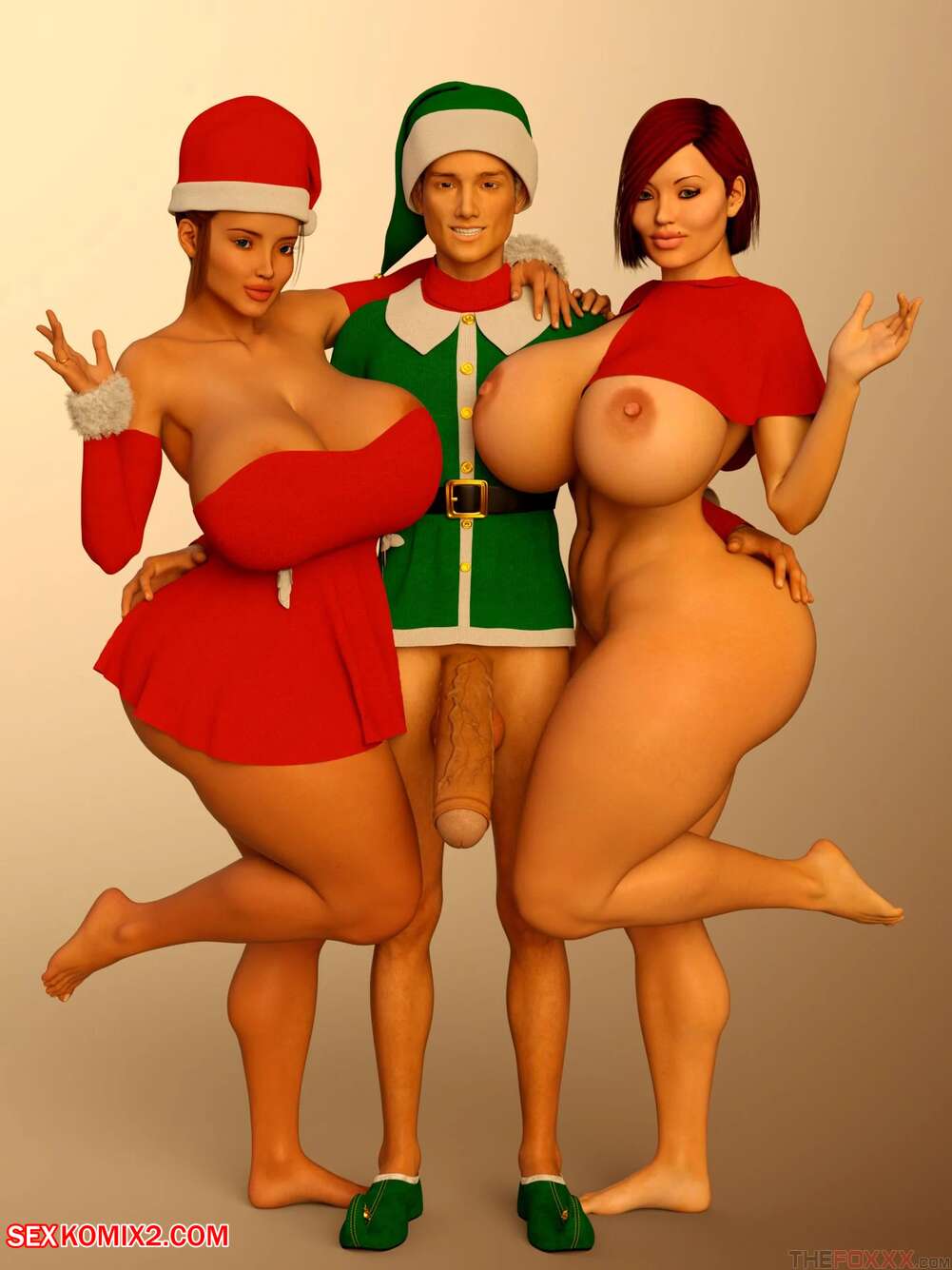 Porn comics Extra Renderings. The FOXXX. DICK ROXY RACHEL XMAS