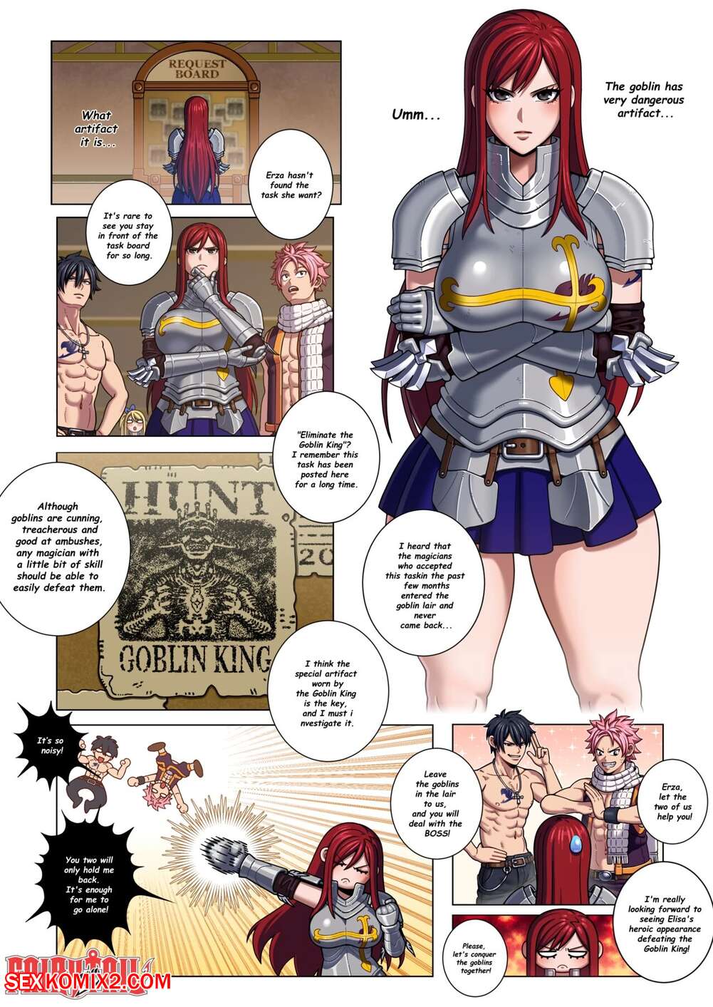 Porn comics Fairy Tail. Erza Scarlet. Asa Yohoki