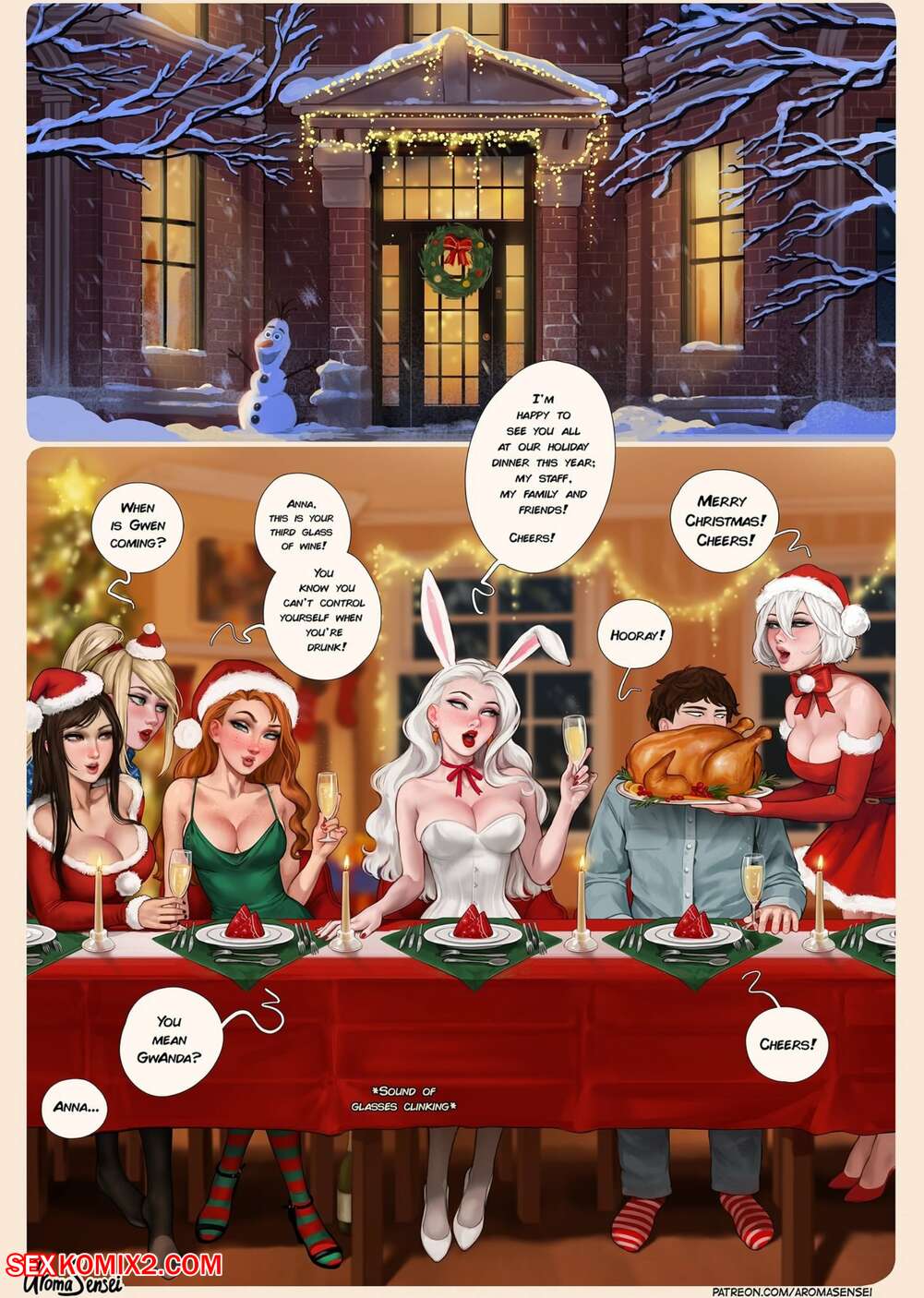 Porn comics Frozen Inc. Christmas Party 2022. Aroma Sensei.