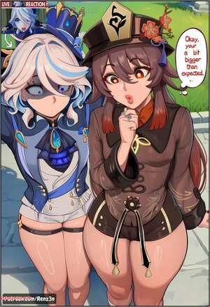 Porn comics Furina And Hu Tao, Tag Team Threesome. Renz3n