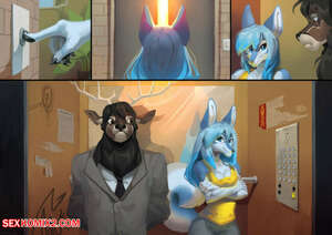 Porn comics Furry. Elevator