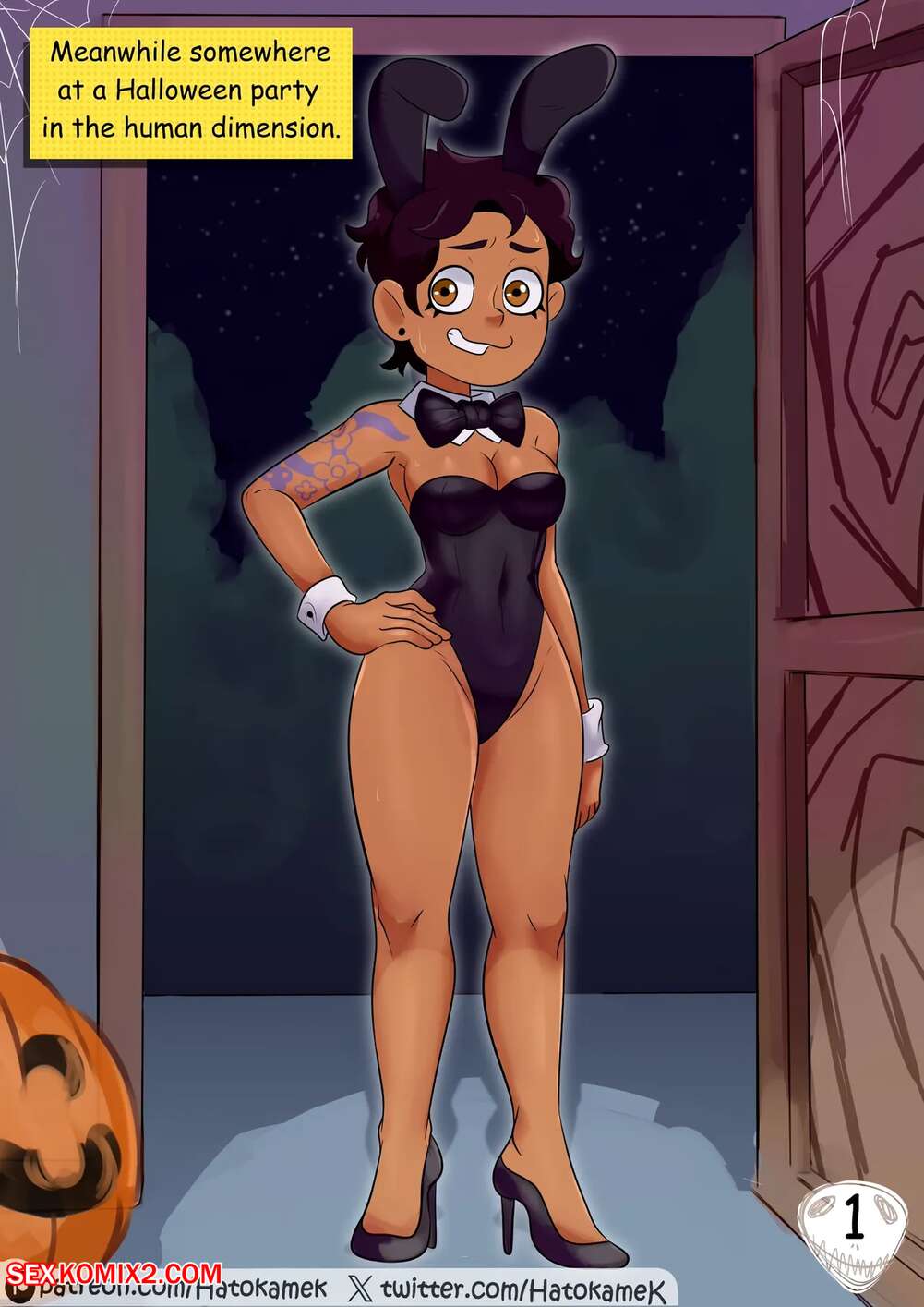 Porn comics Girls at a Halloween Party. HatoKameK