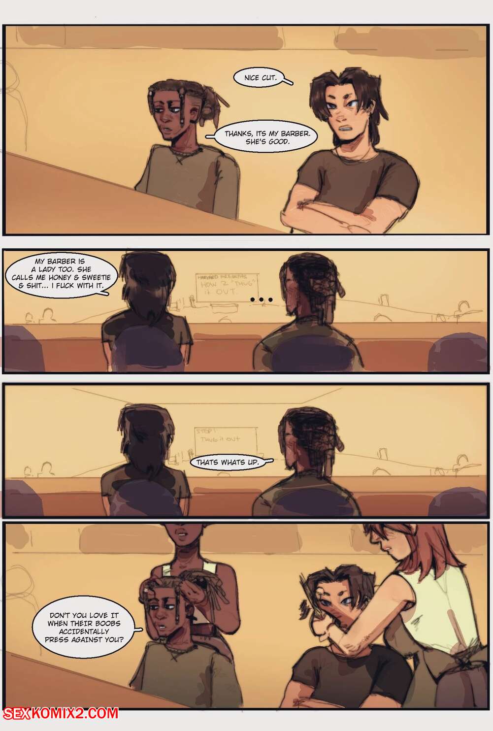 Porn comics Haircuts. Momkist
