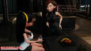 Porn comics Helen Parrs new suit. Paperman.