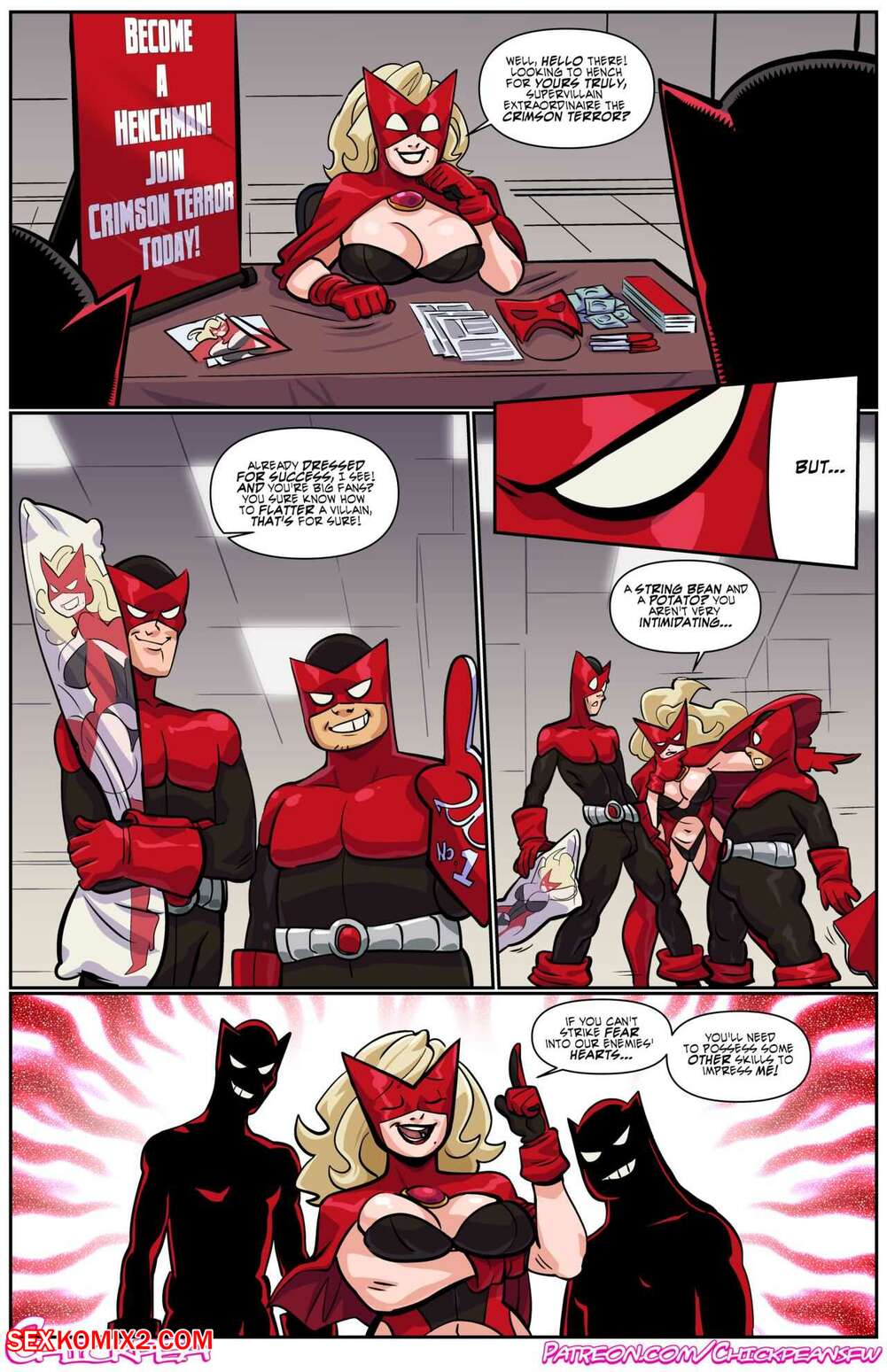 Porn comics Henchmen Tryout. Chickpea