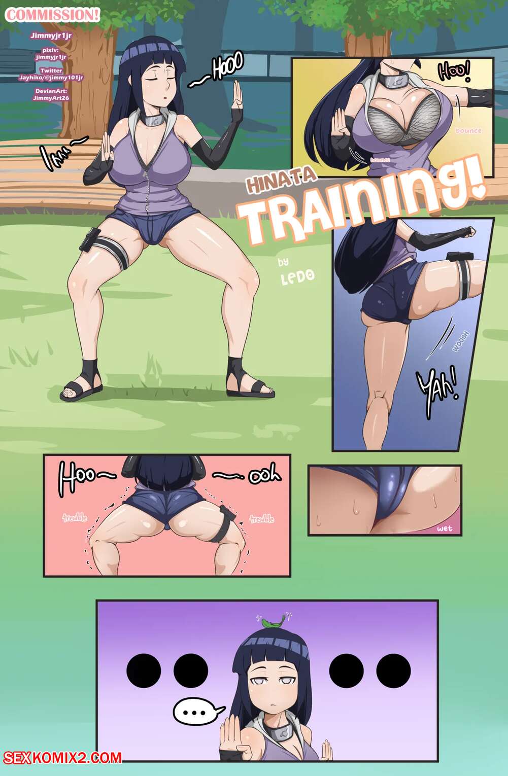 Porn comics Hinata Training. Ledo.