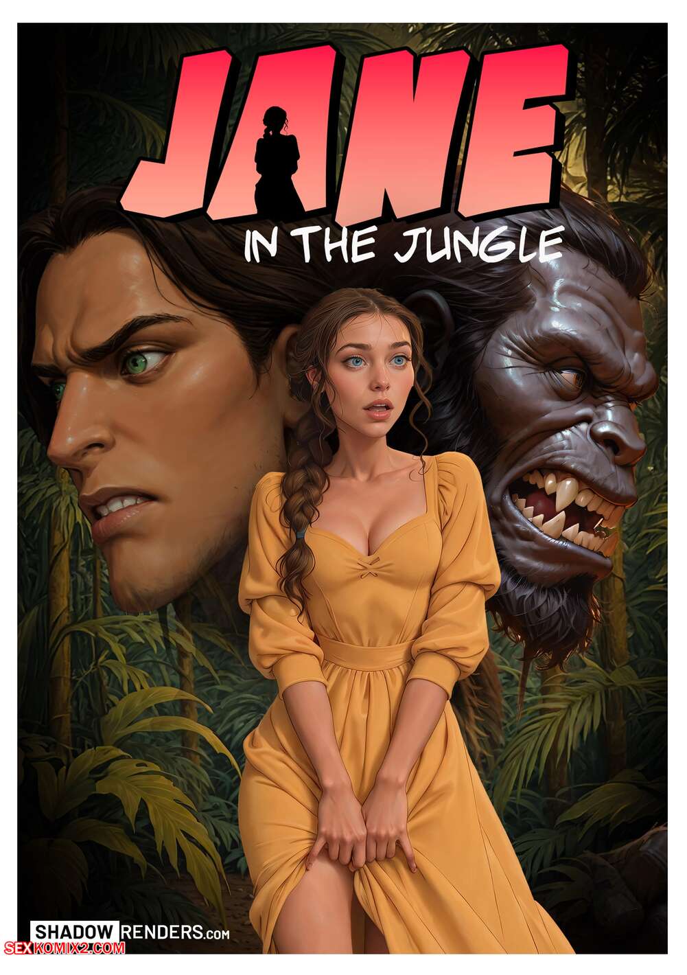 Porn comics Jane in the Jungle. Tarzan. Shadow Renders