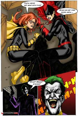 Porn comics Joker VS Batwoman. Batman. Shade.