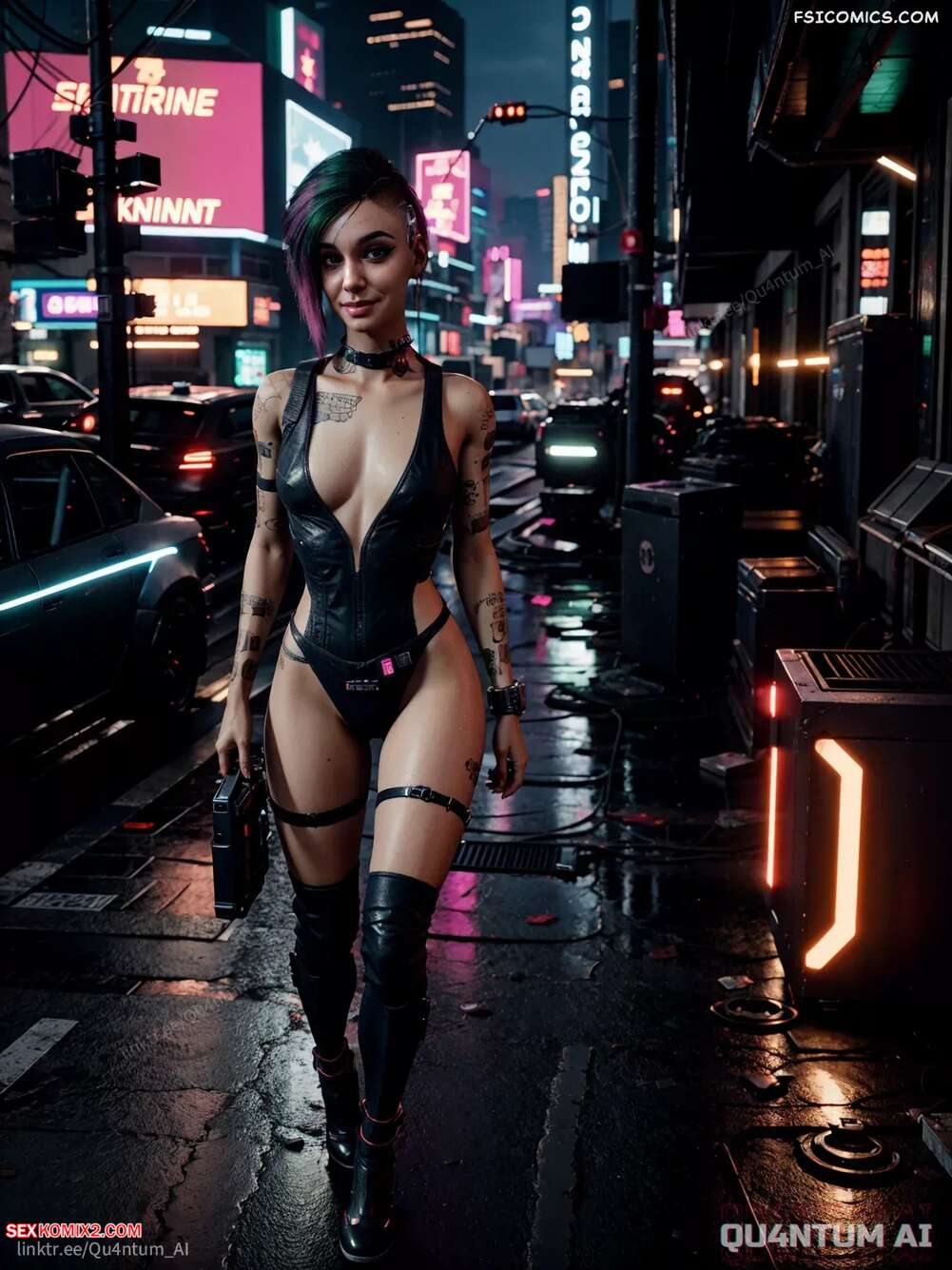 Porn comics Judy Alvarez. Cyberpunk 2077. QuantumAI