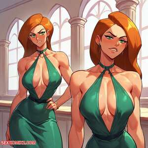 Porn comics Kim Possible. Dress. AI Generated.