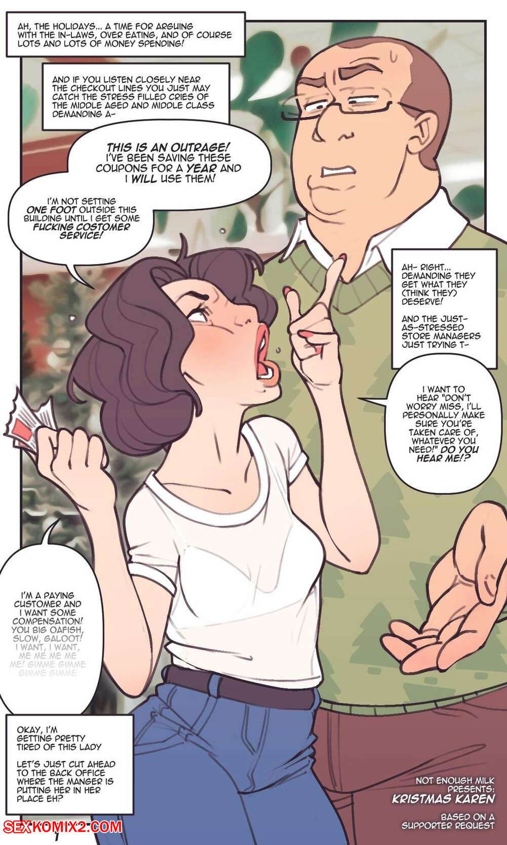 Porn comics Kristmas Karen. NotEnoughMilk