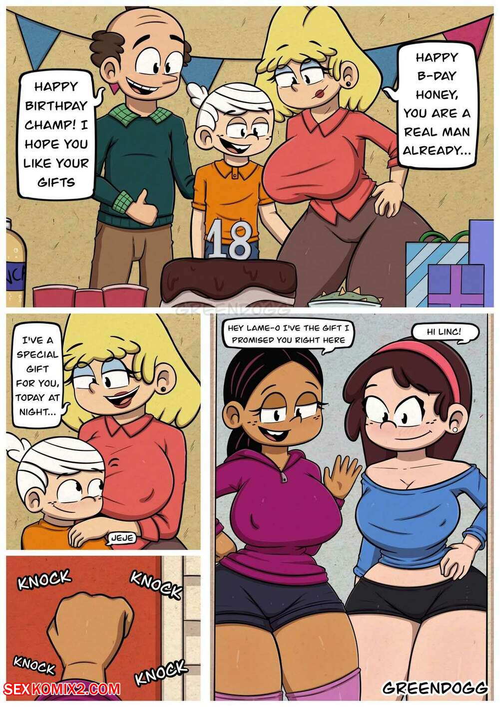 Porn comics Lincolns Present. The Loud House. Greendogg