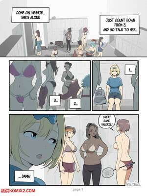 Porn comics Locker room. Nessie and Valerie. Lewdua