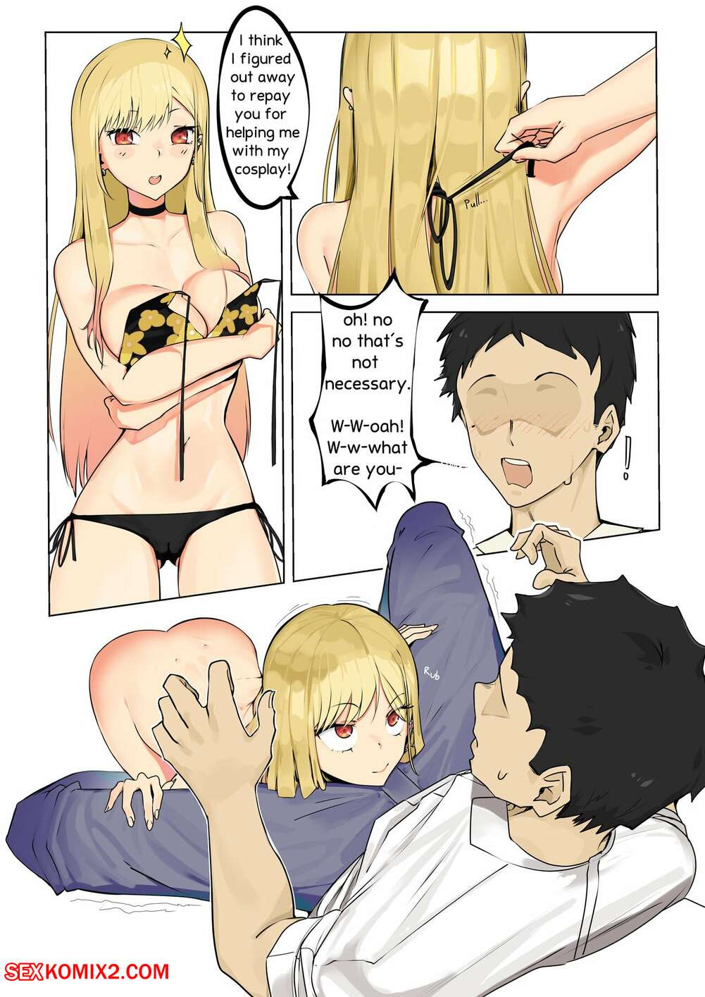 Porn comics Marin Kitagawa blowjob. Adore for