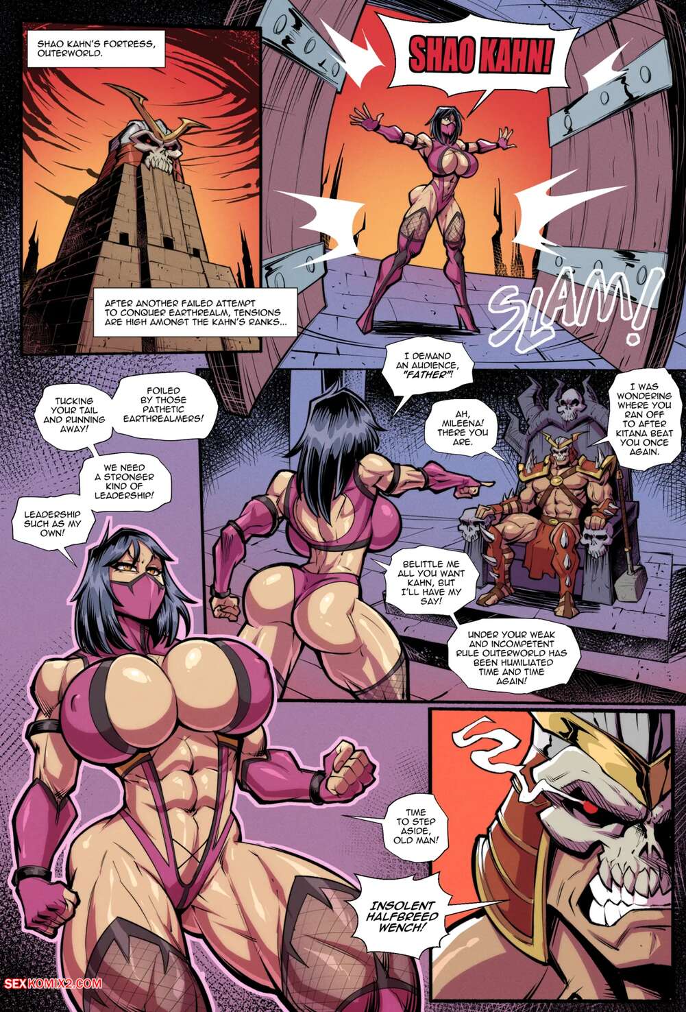 Porn comics Mileenas Challenge. Mortal Kombat. Fontez