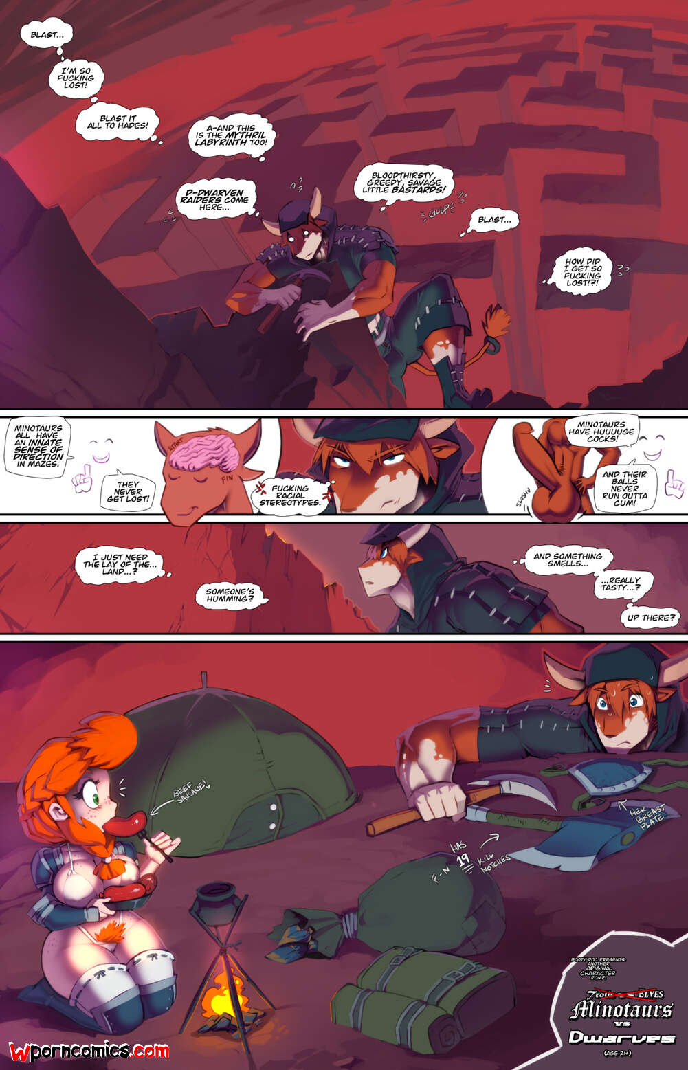 Porn comics Minotaurs VS Dwarves. Chapter 1. Fred Perry.