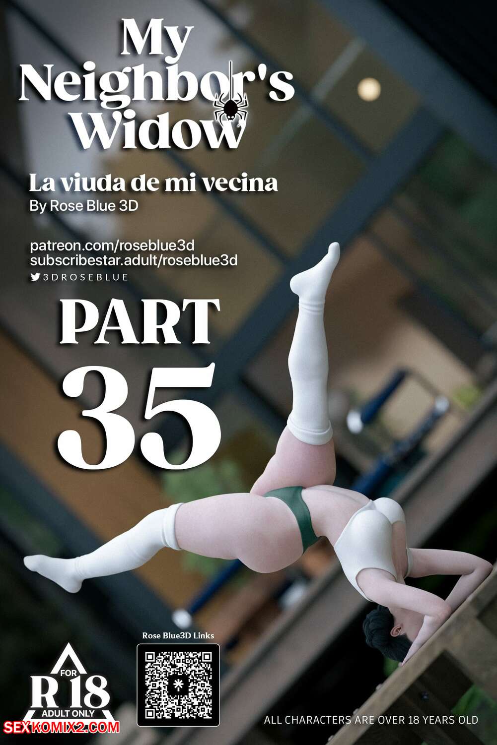 Porn comics My Neighbors Widow. Chapter 35. Rose Blue 3D