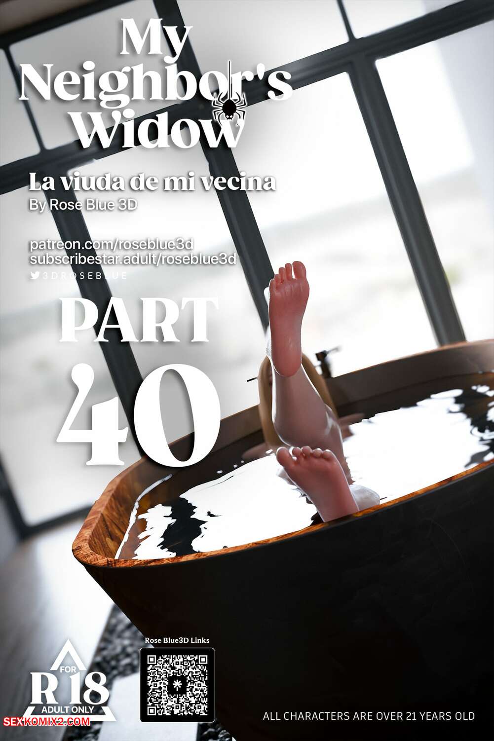 Porn comics My Neighbors Widow. Chapter 40. Rose Blue 3D