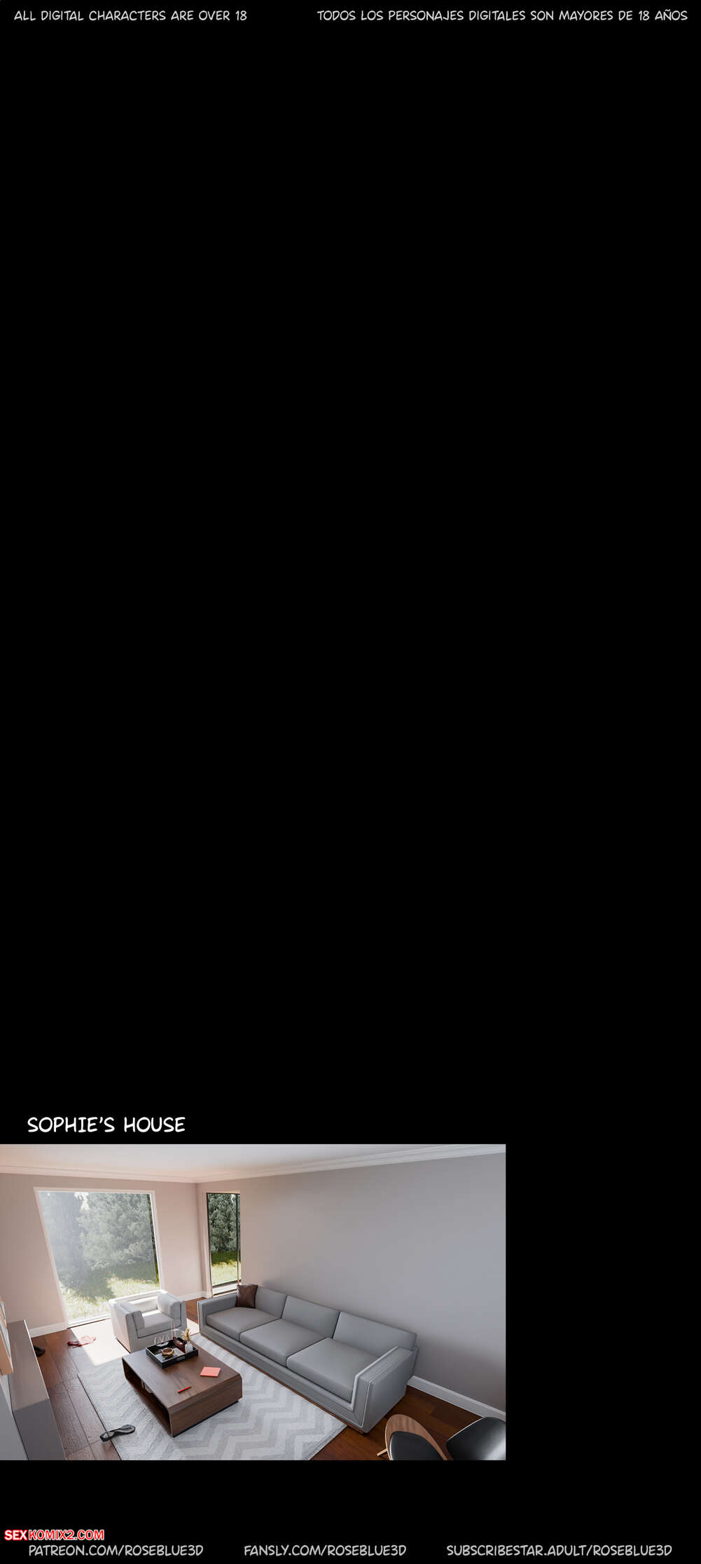 Porn comics My Neighbors Widow. Chapter 53. Rose Blue 3D