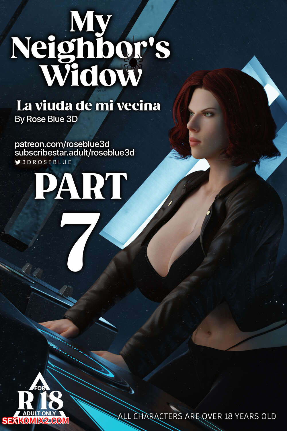 Porn comics My Neighbors Widow. Chapter 7. Rose Blue 3D