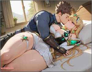 Porn comics Mythra x Rex. Loratta
