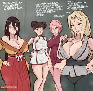 Porn comics Naruto. Tsunade, Sakura, Tenten and  Hanabi Comic. Arachnart.