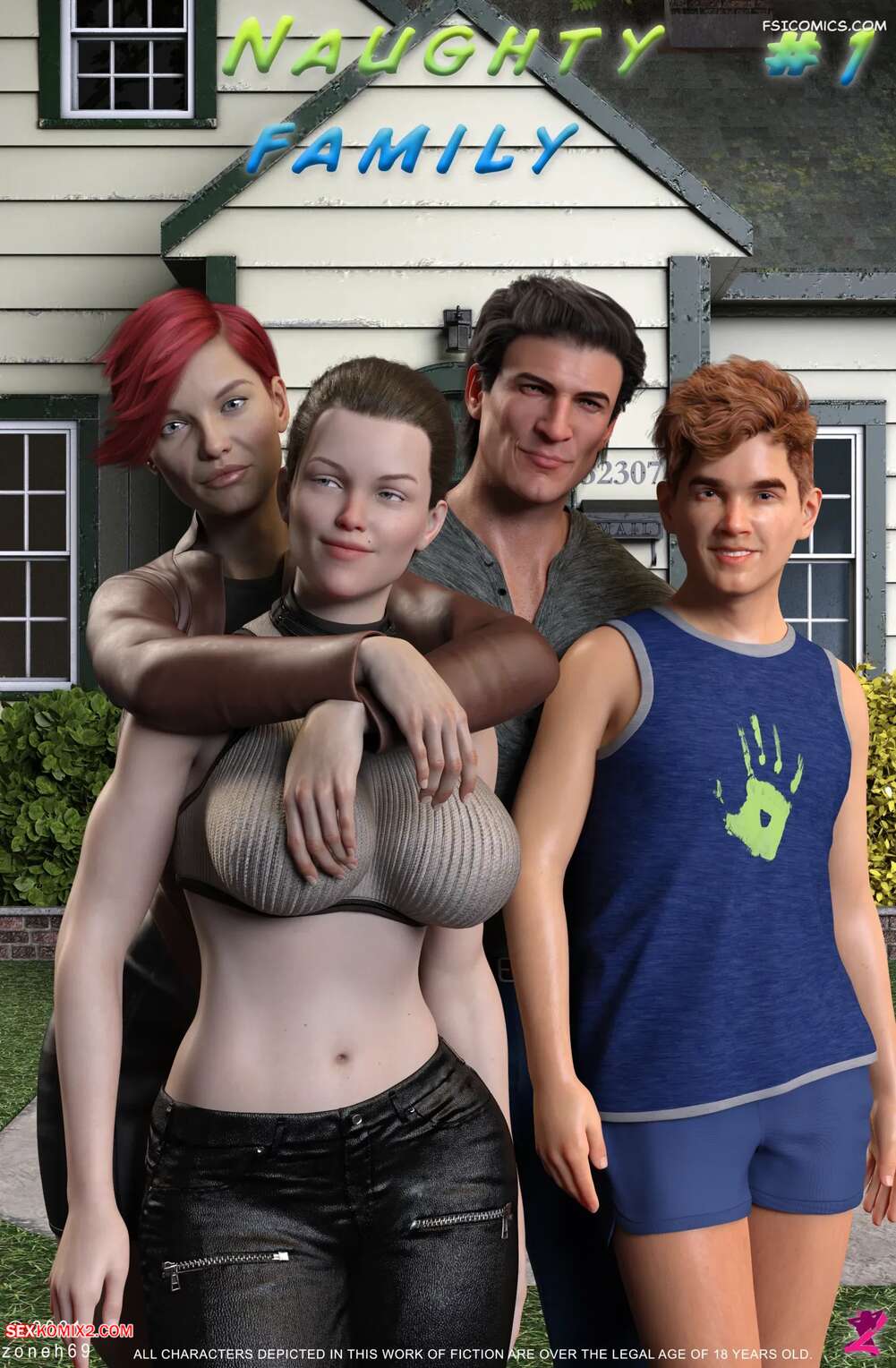 Porn comics Naughty family. Chapter 1. Zoneh69