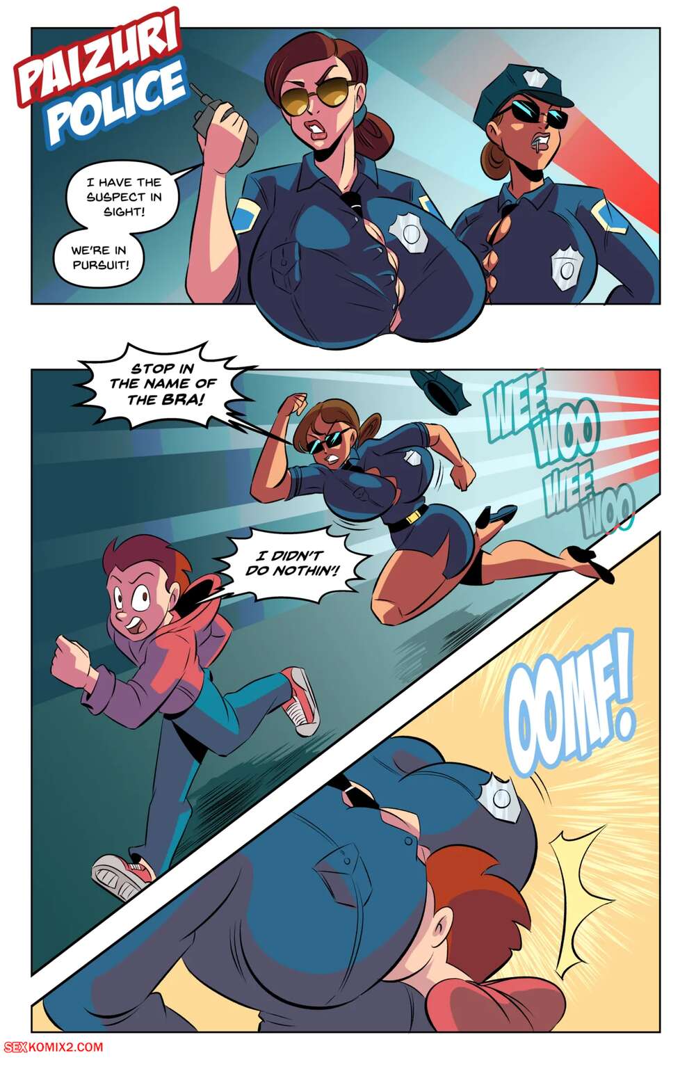 Porn comics Paizuri Police. Glassfish