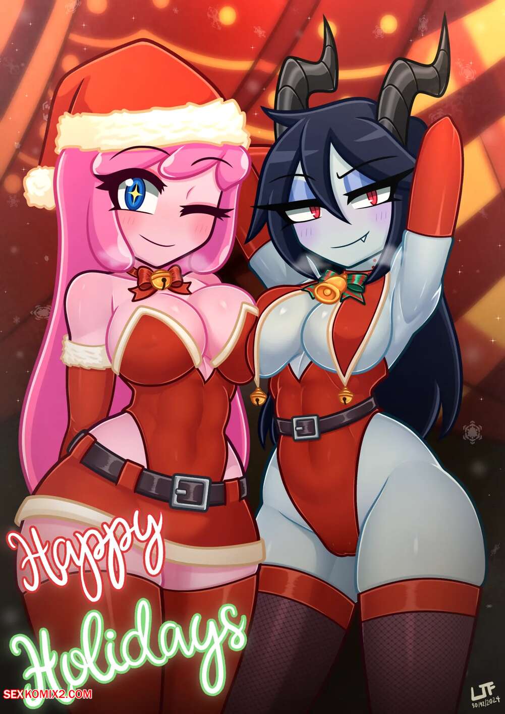 Porn comics Princess Bubblegum and Marcelines christmas present. Adventure Time. Lezaki