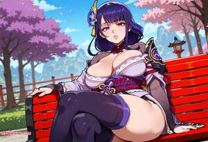 Porn comics Raiden Shogun. Floxin