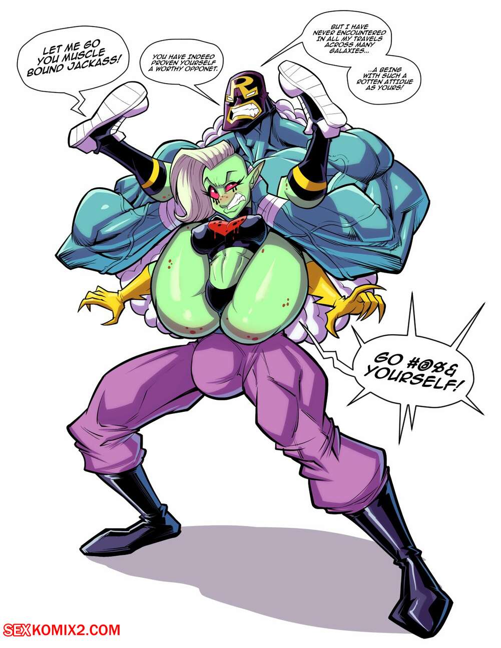 Porn comics Rasslor Vs. Dominator.  Blackfire. Fontez.