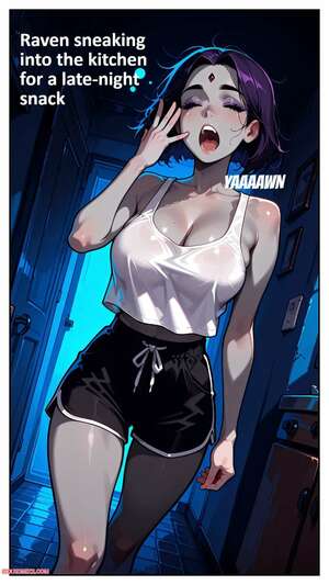 Porn comics Raven Sneaking into the Kitchen for a Late Night Snack. Mittoshura.
