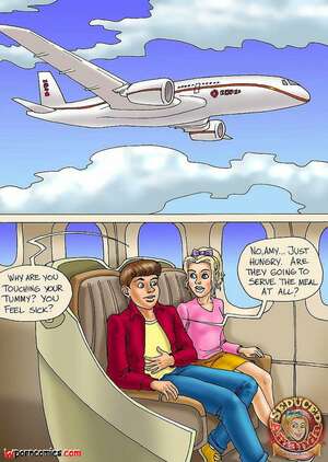 Porn comics Seduced Amanda. Seduced Amanda. Adventure on a Plane