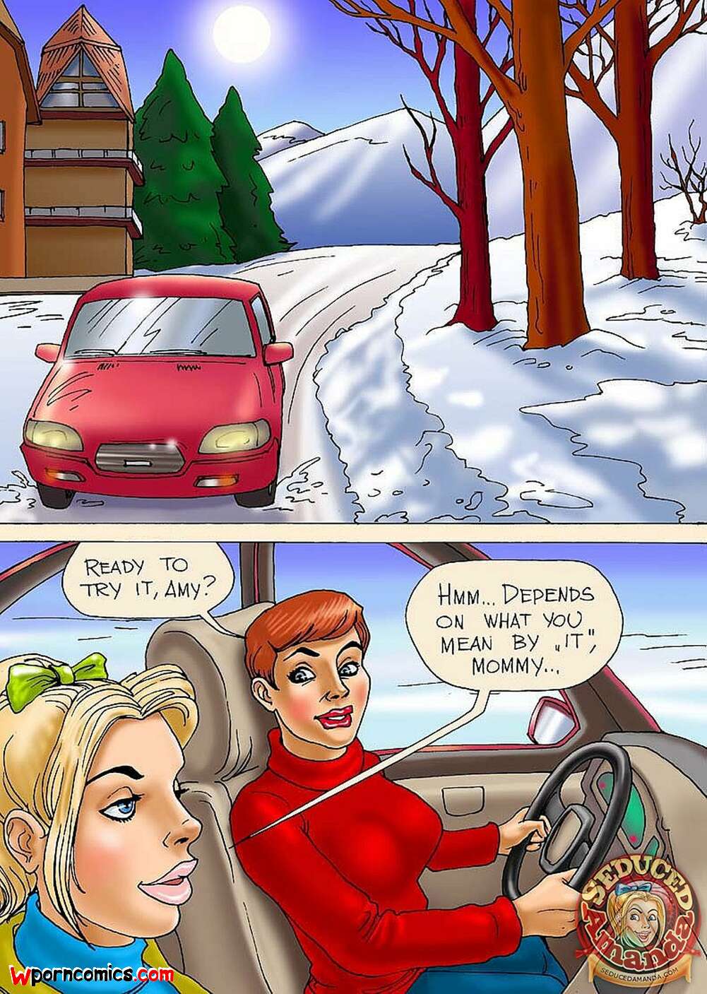 Porn comics Seduced Amanda. Seduced Amanda. Sexy Skiing