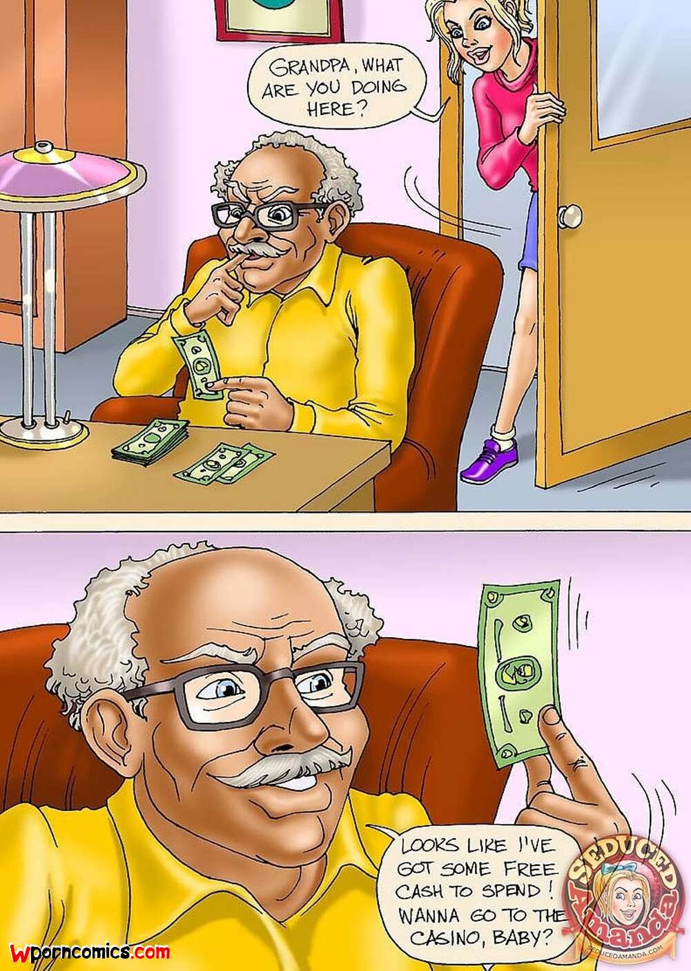 Porn comics Seduced Amanda. Seduced Amanda. Visiting Casino