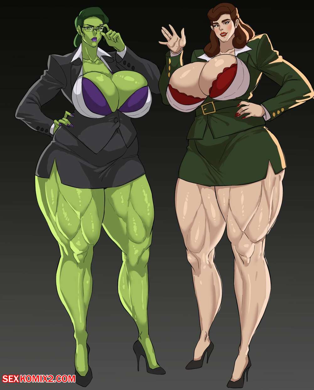 Porn comics SheHulk & Peggy Carter. Cyberboi.