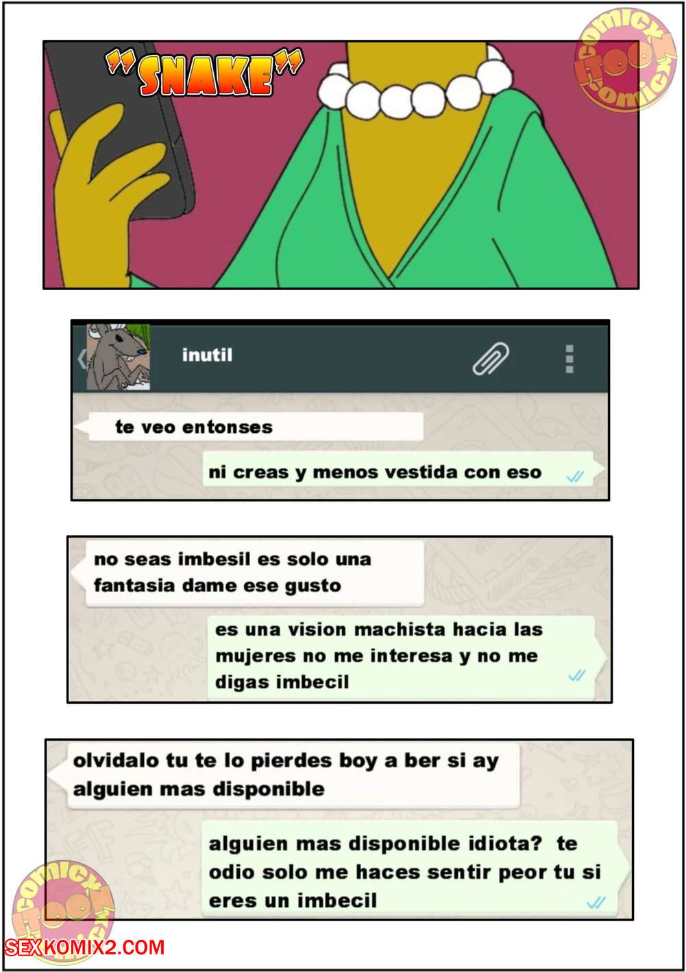 Porn comics Simpsons Comics IToonEAXXX. Chapter 4. Snake 1