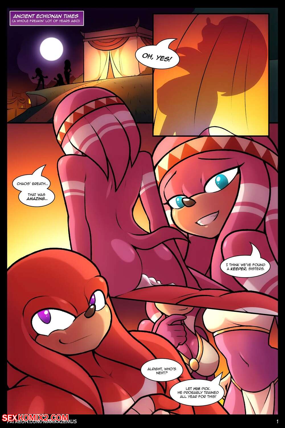 Porn comics Sonic Boom Echidna Nights. MarikAzemus