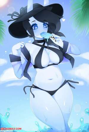 Porn comics Spooky Having A Wardrobe Malfunction On The Beach. Ahegaokami