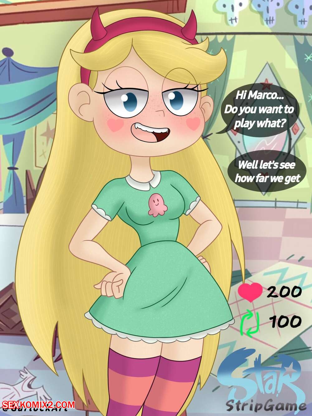 Porn comics Star Butterfly Stripgame. GarlockArt